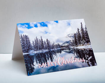 A Christmas Card depicting a winter scene